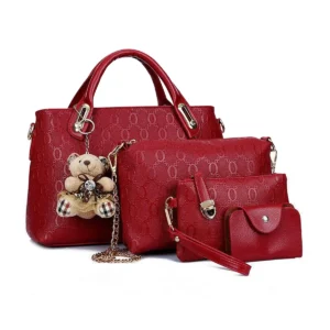 4pcs/set Women Lady Leather Handbags Messenger Shoulder Bags Purse Tote Satchel